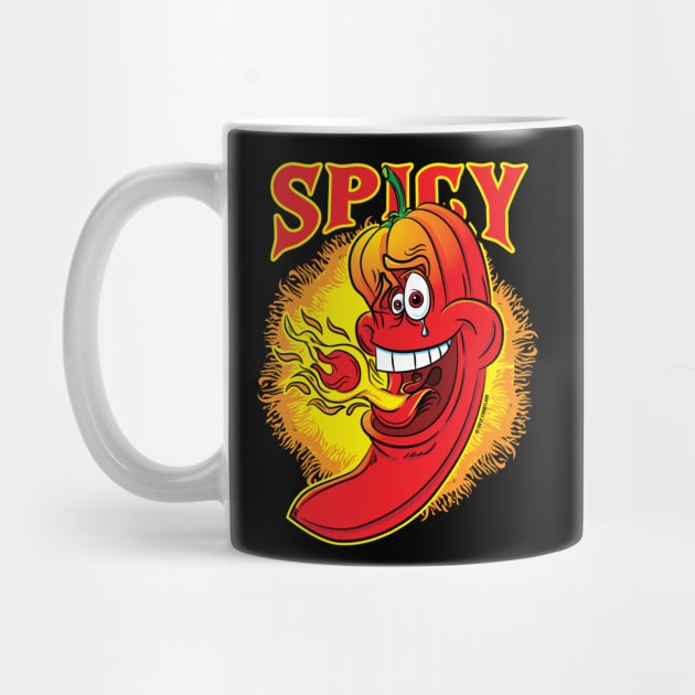 Spicy Flaming Hot Red Chili Pepper by eShirtLabs